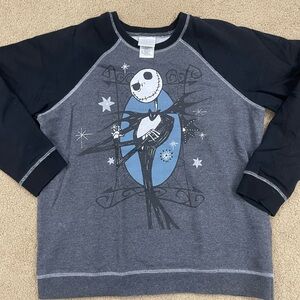Disney the nightmare before Christmas Jack Skellington Gray & Black Sweatshirt